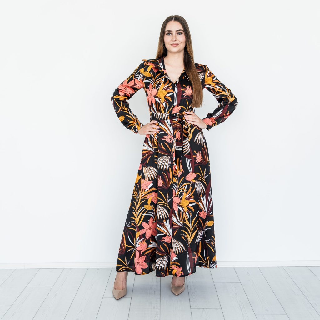 noor Charlotte virágmintás ruha