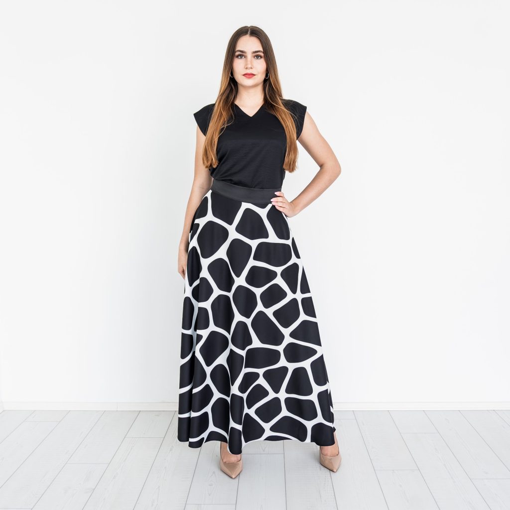 noor zsiráf mintás long island szoknya