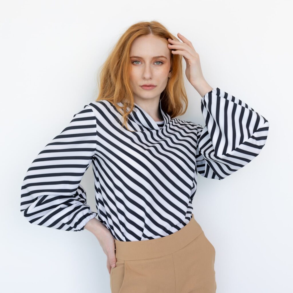 Pompei álló nyakú blúz