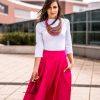 Bubble elegáns szoknya egyszínű