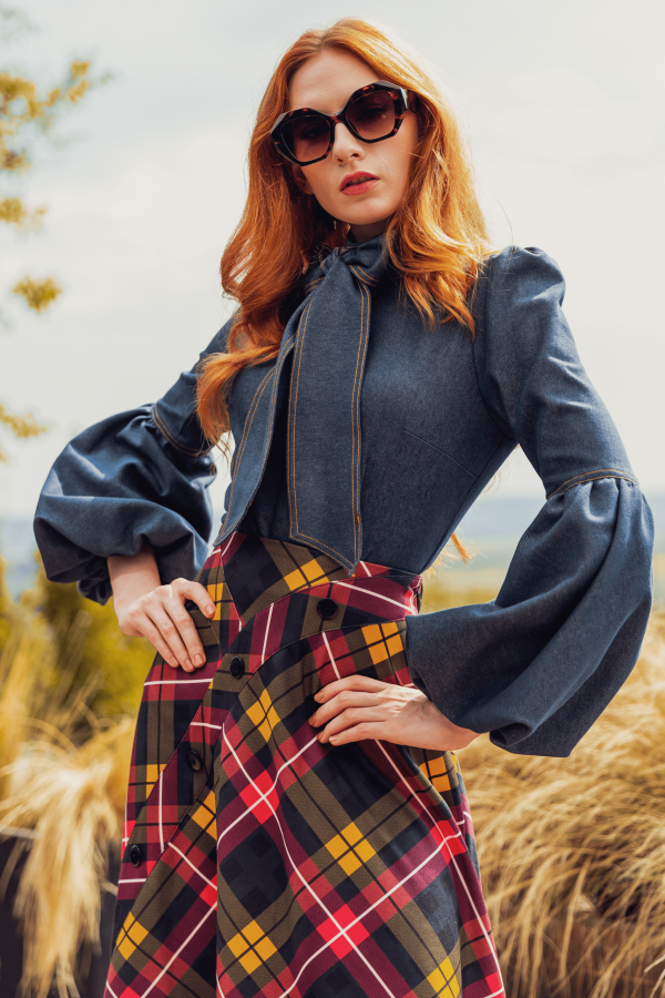 Palermo denim blúz