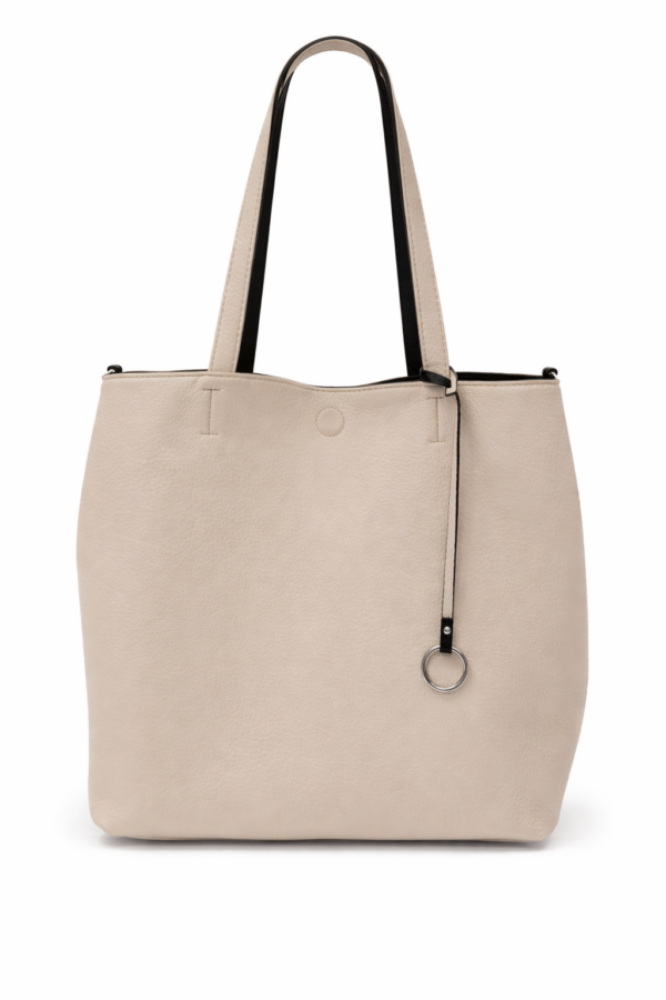 Kifordítható fekete/bézs táska