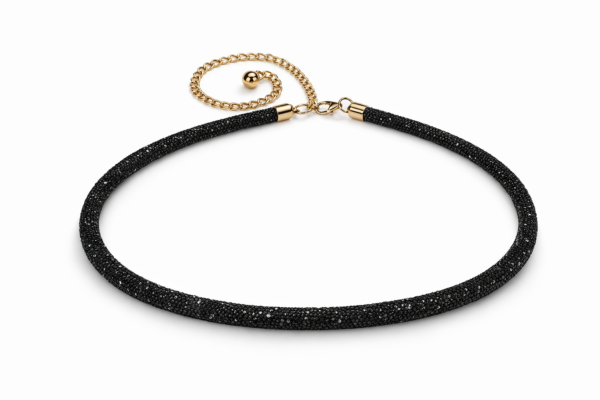 Fekete kristályos ékszeröv