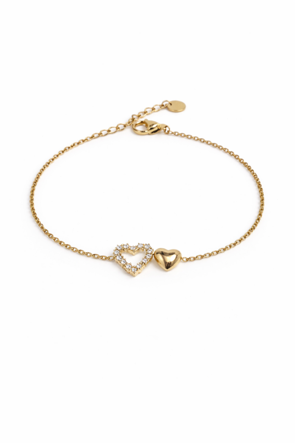 Dupla szíves karkötő