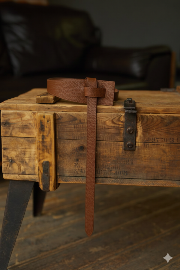 Aszimmetrikus bőr öv