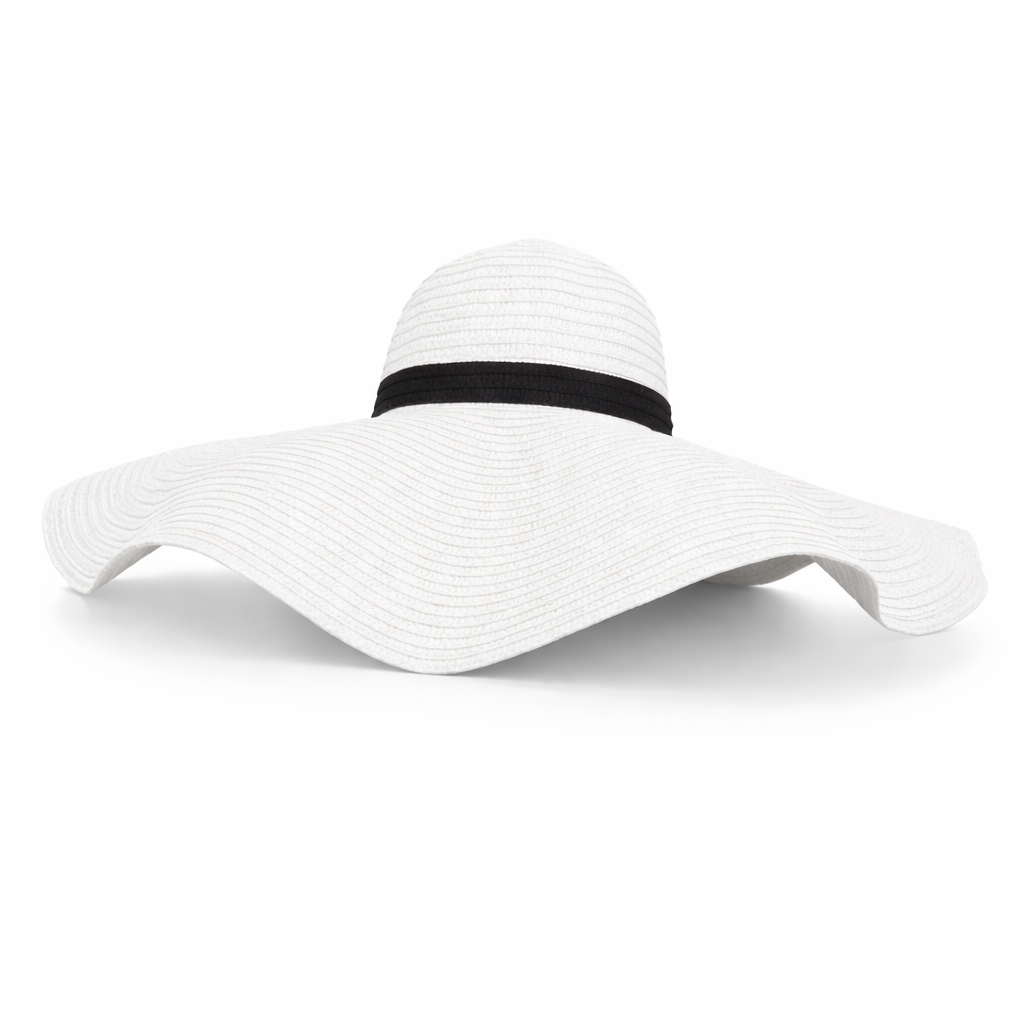 Elegáns szalmakalap extra széles karimával - Image 3