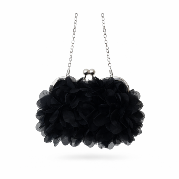 Elegáns alkalmi táska virágos textúrával