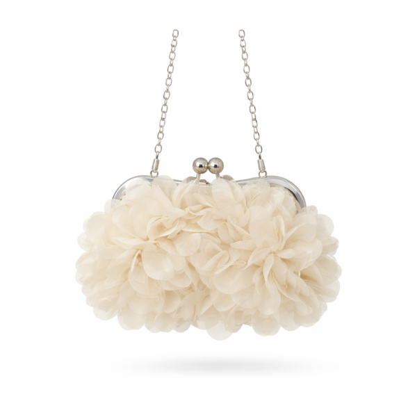 Elegáns alkalmi táska virágos textúrával