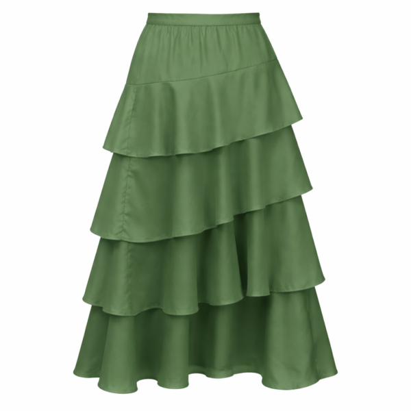 Lágy esésű réteges szoknya